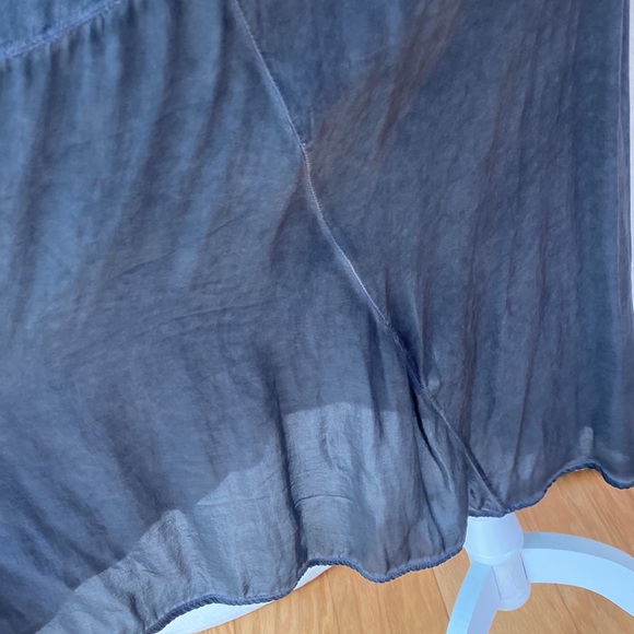 Transit par such, italy designer summer dress, washed blue grey size L linen - Picture 10 of 17